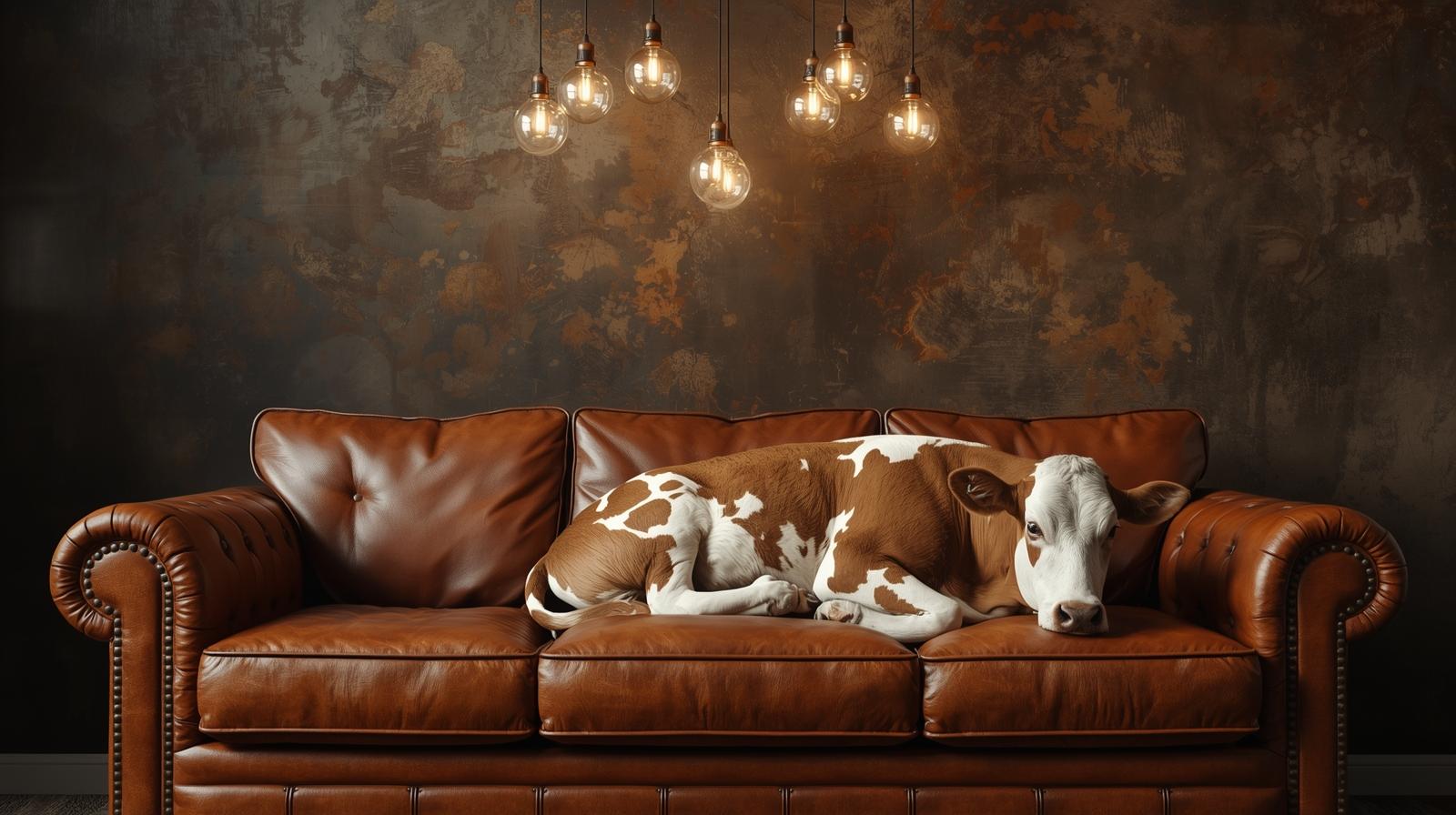 Vegan leather couch