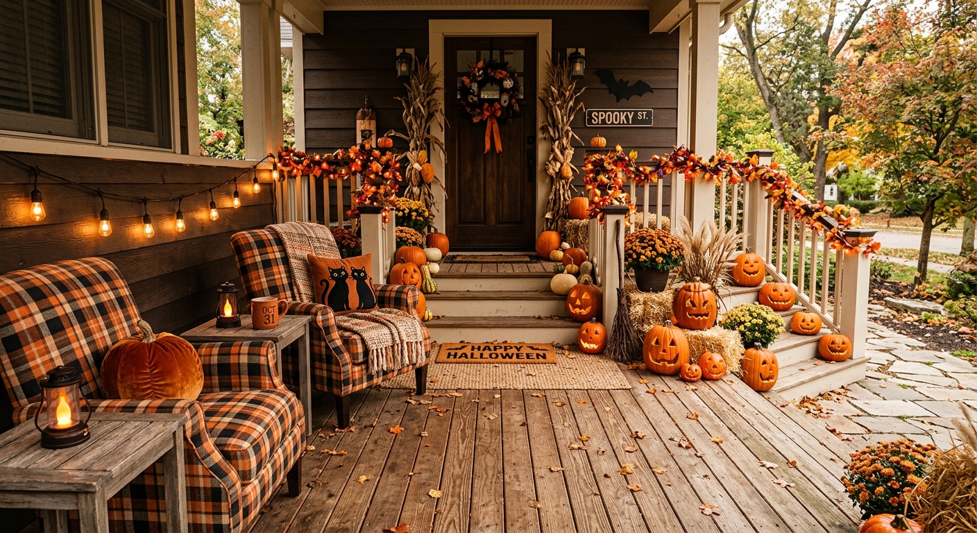 Halloween upholstery fabric