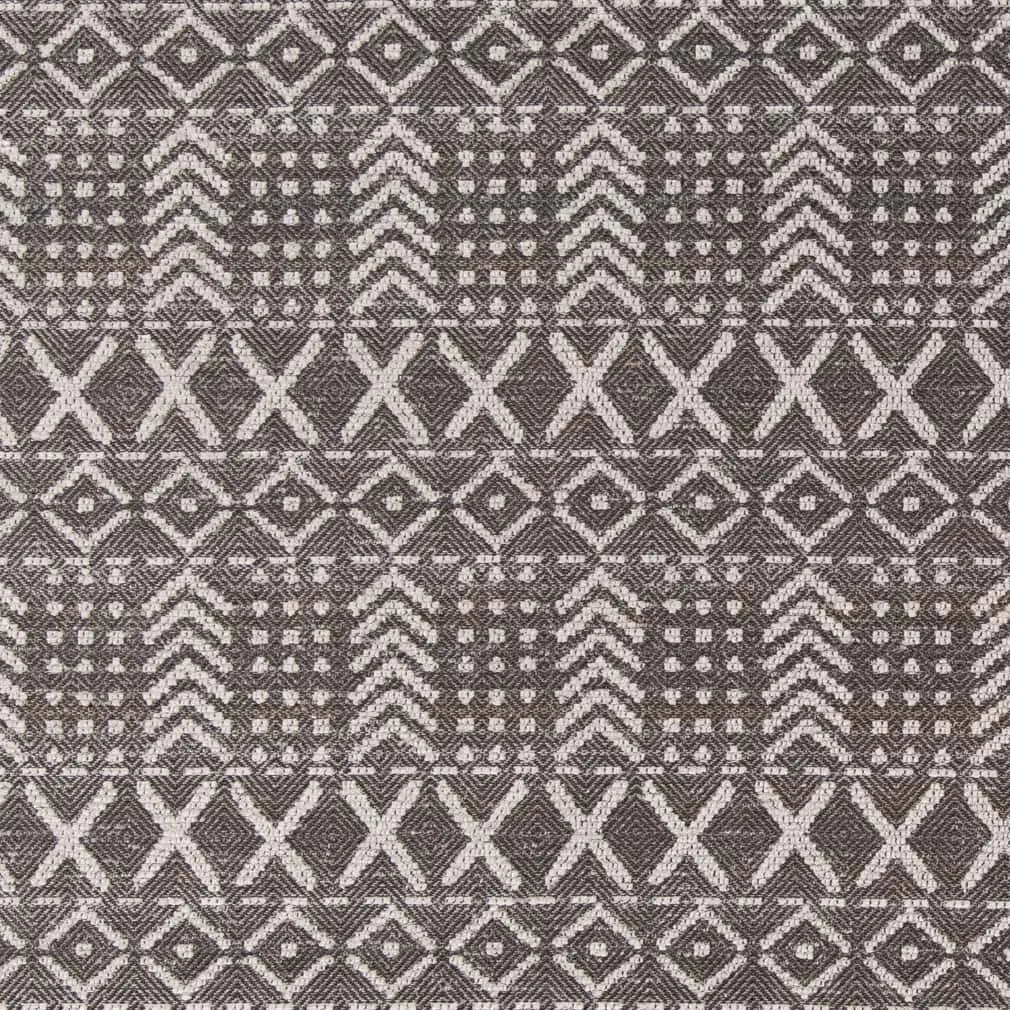 Kovi Fabrics Grey Silver Abstract Geometric Woven Patterns Upholstery Fabric by The Yard