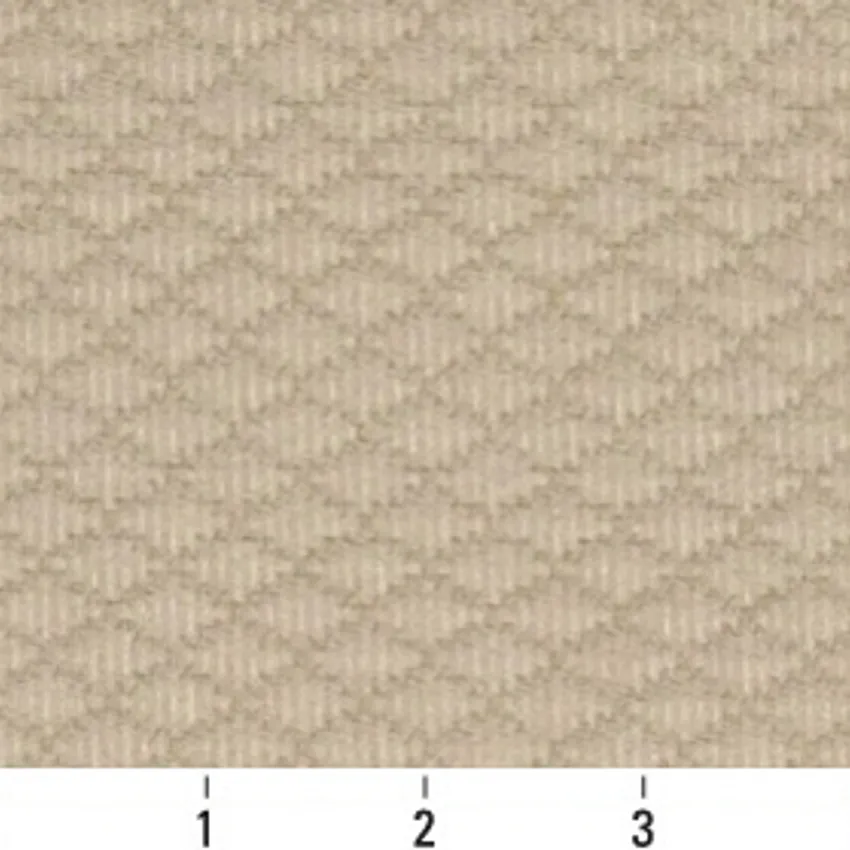 Buff Beige Contemporary Damask Upholstery Fabric by the Yard — Scale in inches