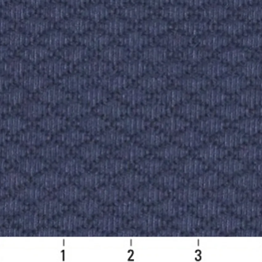 Delft Dark Blue and Light Blue Contemporary Damask Upholstery Fabric by the Yard — Scale in inches