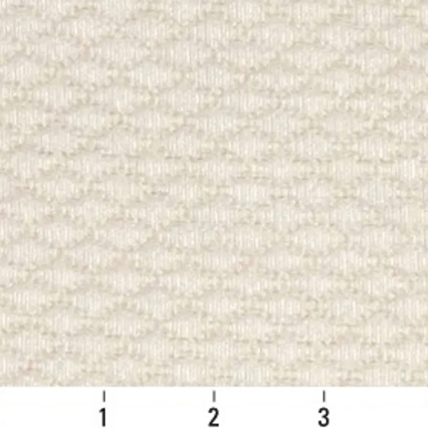 Natural White Contemporary Damask Upholstery Fabric by the Yard — Scale in inches