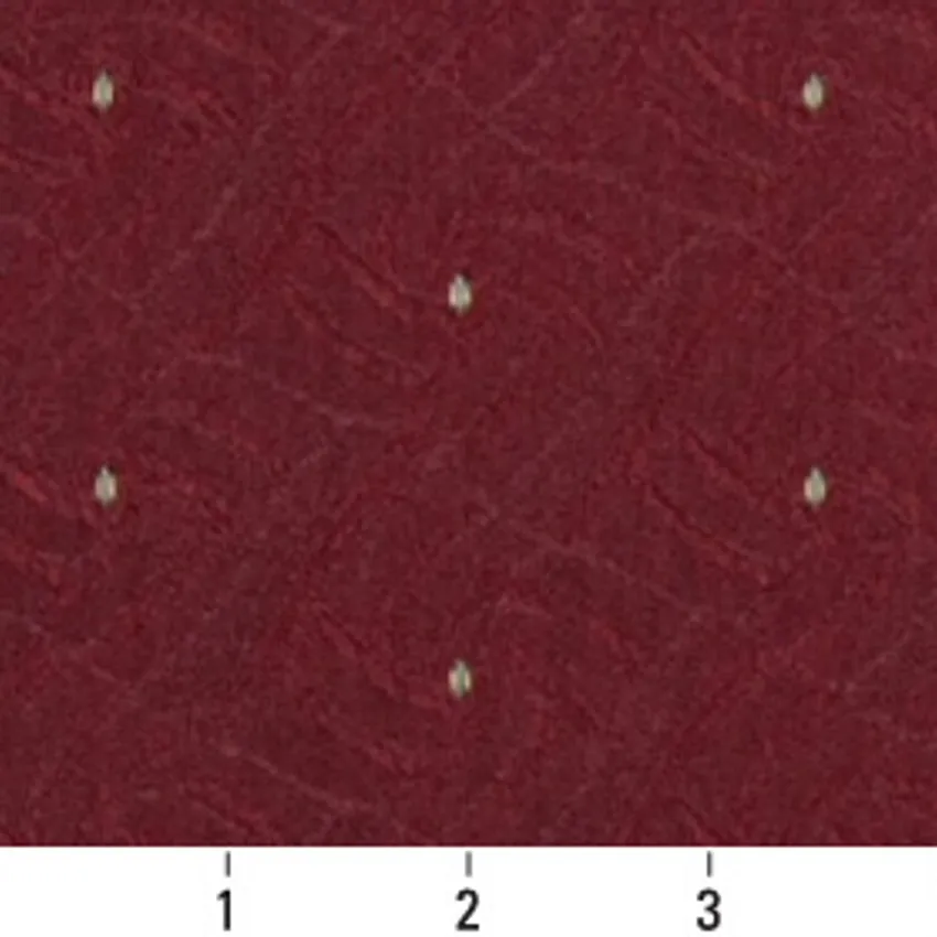 Burgundy Contemporary Damask Upholstery Fabric by the Yard — Scale in inches