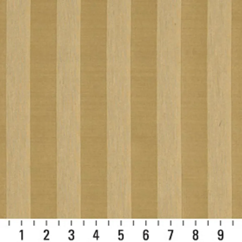 Gold Stripe Damask Drapery and Upholstery Fabric by the Yard — Scale in inches