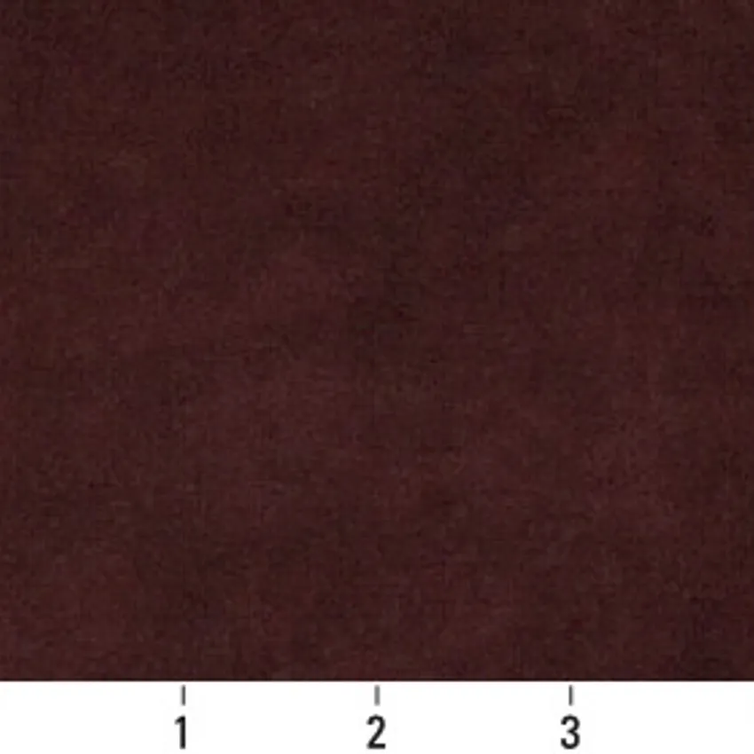 Wine Burgundy Plain Microfiber Drapery and Upholstery Fabric by the Yard — Scale in inches