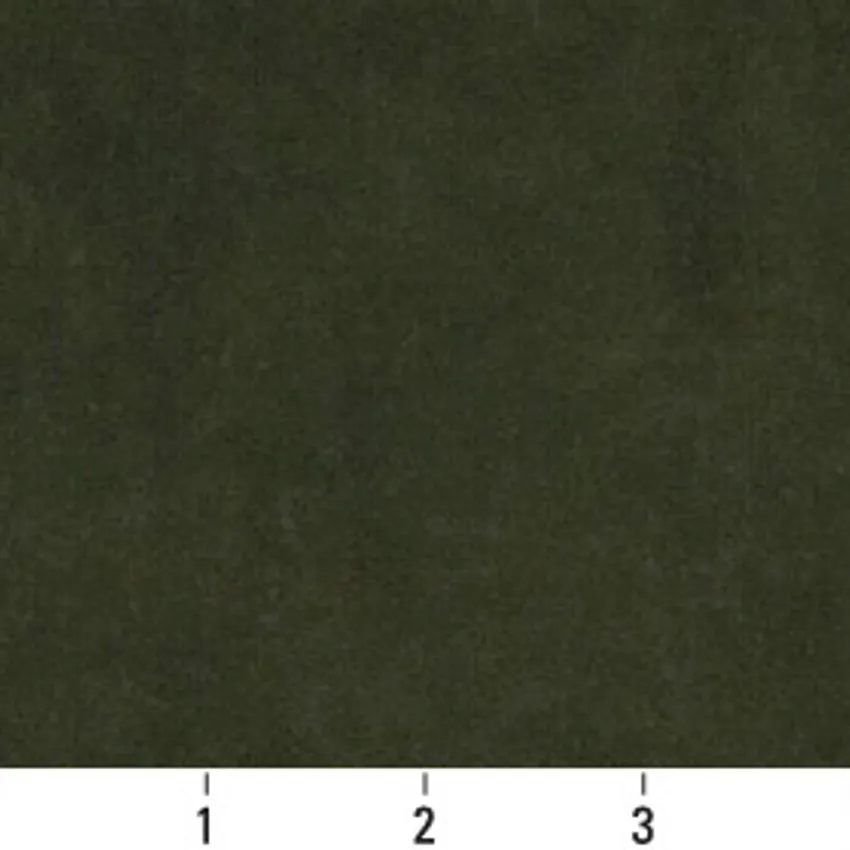 Basil Dark Green Plain Microfiber Drapery and Upholstery Fabric by the Yard — Scale in inches