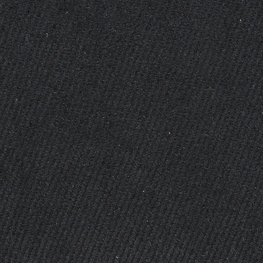 Onyx Black Plain Denim Upholstery Fabric by the Yard