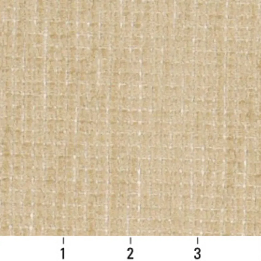 Linen Beige and White Plain Chenille Drapery and Upholstery Fabric by the Yard — Scale in inches