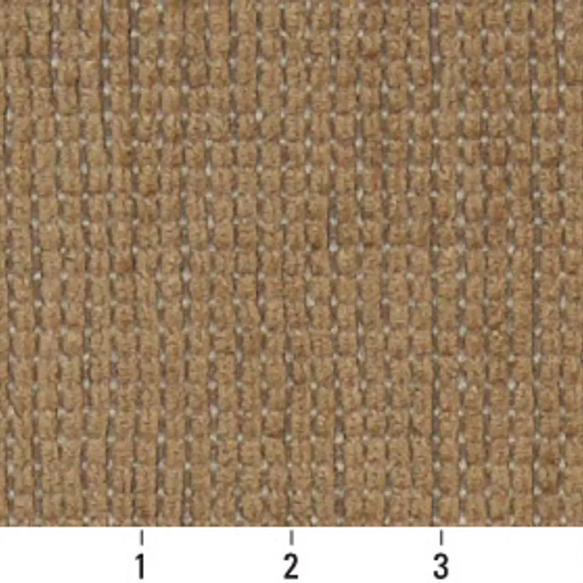 Saddle Brown Plain Chenille Upholstery Fabric by the Yard — Scale in inches