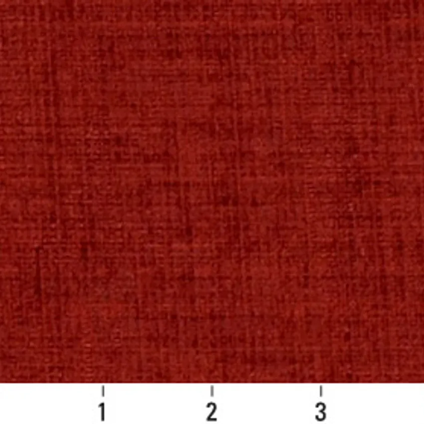 Paprika Burgundy Plain Chenille Upholstery Fabric by the Yard — Scale in inches