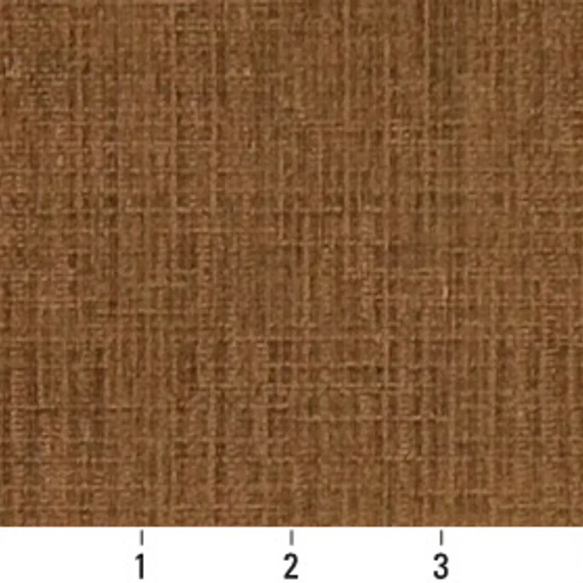 Briarwood Brown Plain Chenille Upholstery Fabric by the Yard — Scale in inches