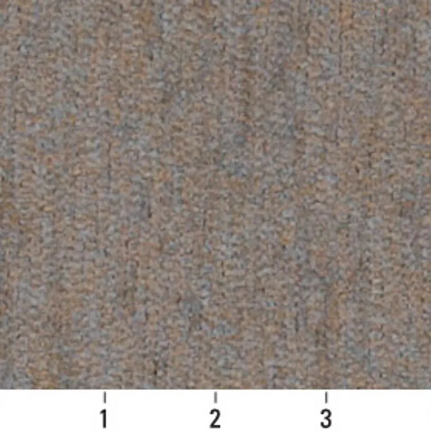 Saffron Beige and Light Blue Plain Chenille  Upholstery Fabric by the Yard — Scale in inches