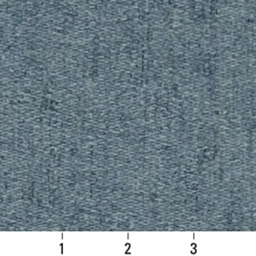 Wedgewood Light Blue Plain Chenille Upholstery Fabric — Scale in inches