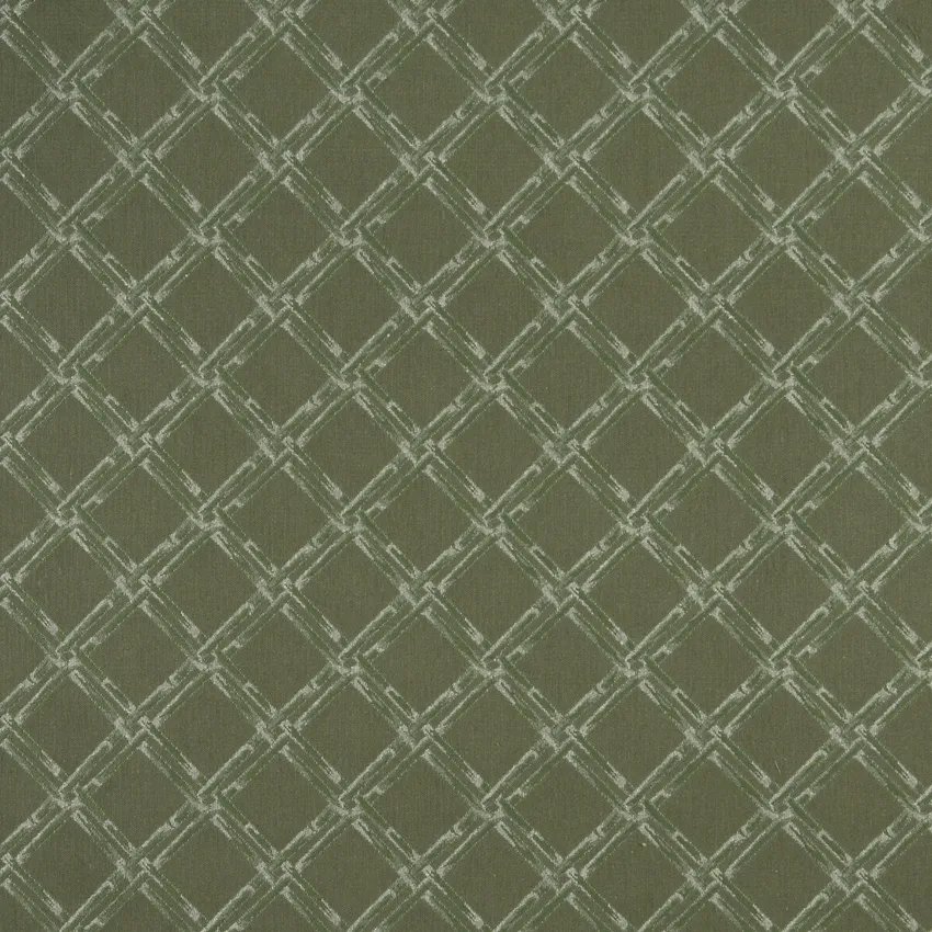 Pine Trellis Dark Green and Light Green Contemporary Brocade Upholstery Fabric by the Yard