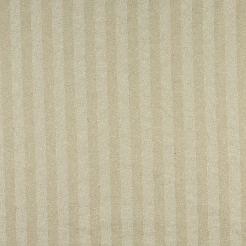 Linen Stripe Beige and White Small Scale Brocade Upholstery Fabric by the Yard