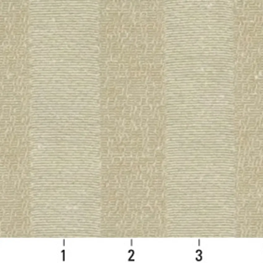 Linen Stripe Beige and White Small Scale Brocade Upholstery Fabric by the Yard — Scale in inches