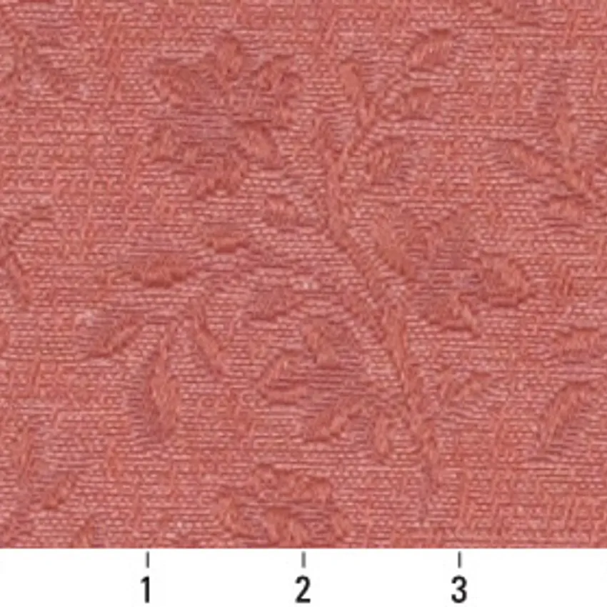 Blush Petal Pink Floral Brocade Upholstery Fabric by the Yard — Scale in inches