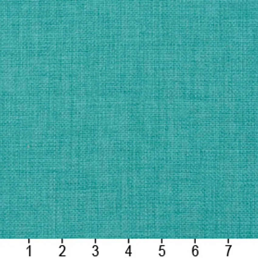 Lagoon Aqua Plain Prints Drapery and Upholstery Fabric by the Yard — Scale in inches