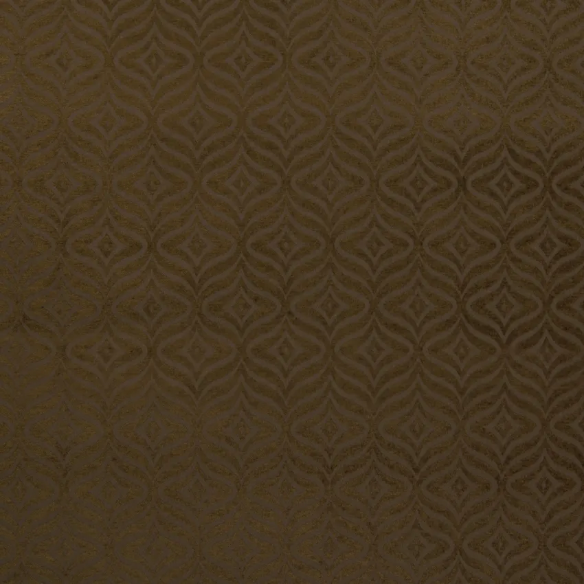 Nutmeg Brown Medallion Chenille Upholstery Fabric by the Yard