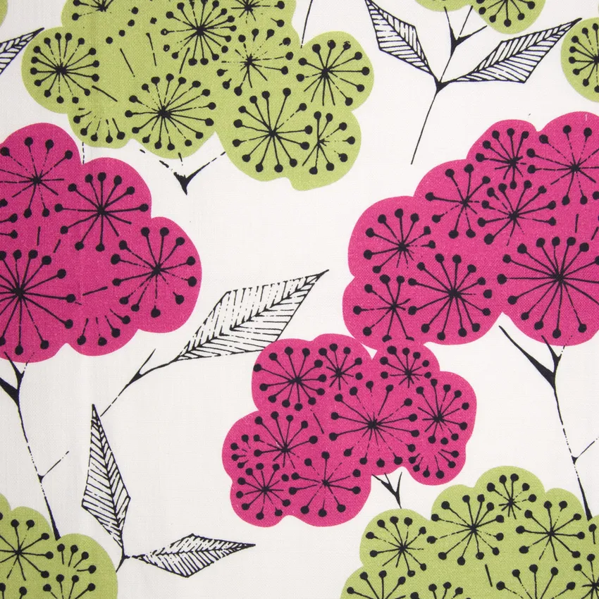 Pink Pink and Green Floral Print Upholstery Fabric by the yard G4968 ...