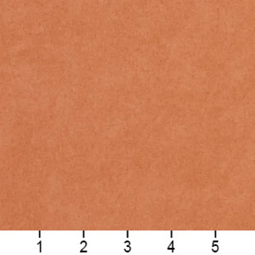 Apricot Solid Coral Plain Microfiber Drapery and Upholstery Fabric — Scale in inches