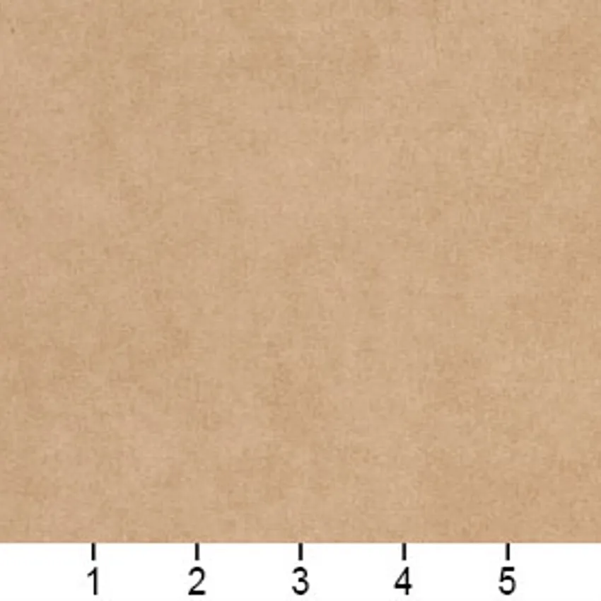 Mocha  Beige and Brown Plain Microfiber Upholstery Fabric — Scale in inches