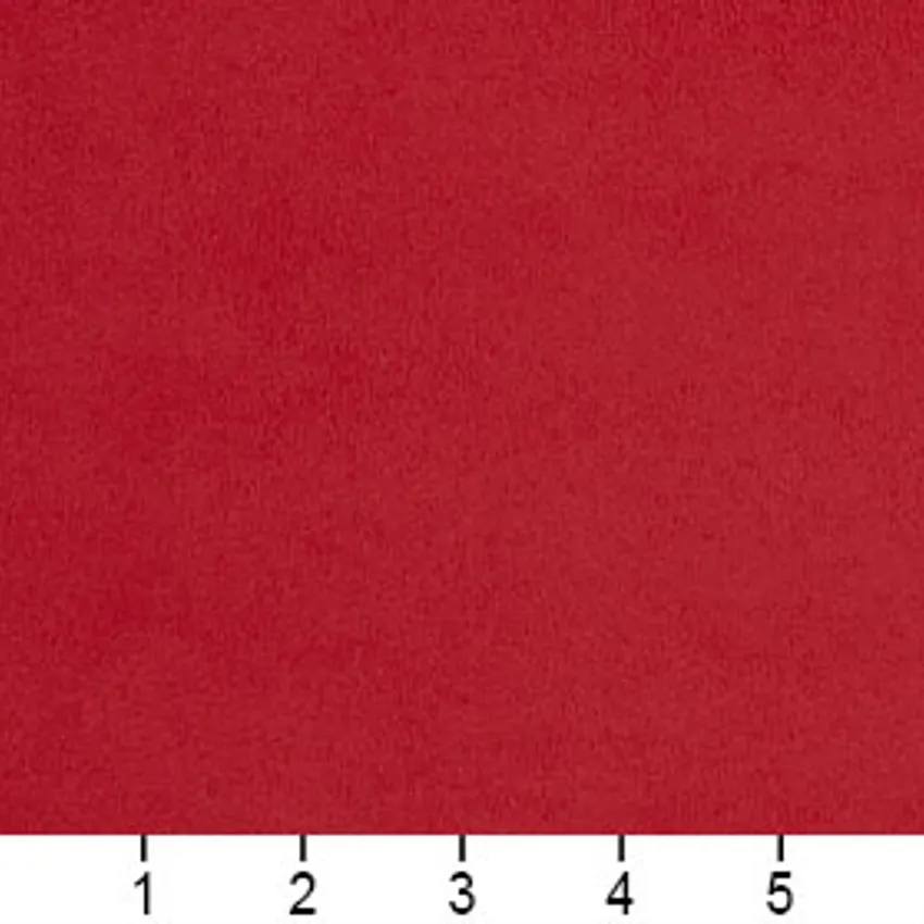 Scarlet Solid Burgundy Plain Microfiber Upholstery Fabric — Scale in inches