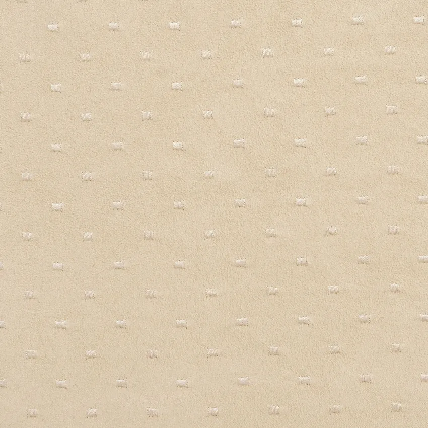 Linen Beige and White Dot Abstract Microfiber Upholstery Fabric