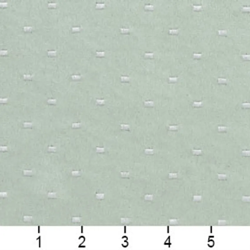 Jade and Light Green Dot Abstract Microfiber Upholstery Fabric — Scale in inches