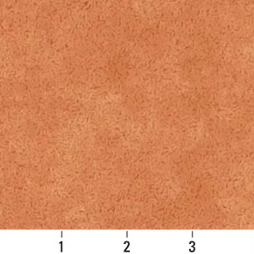 Orange Coral Plain Microfiber Upholstery Fabric — Scale in inches