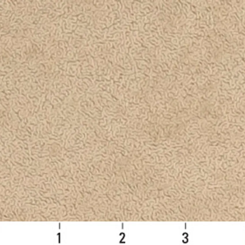 Camel Beige Plain Microfiber  Upholstery Fabric — Scale in inches