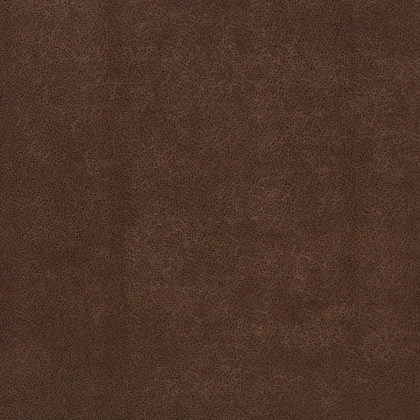 Cocoa Brown Country Foliage Microfiber Upholstery Fabric