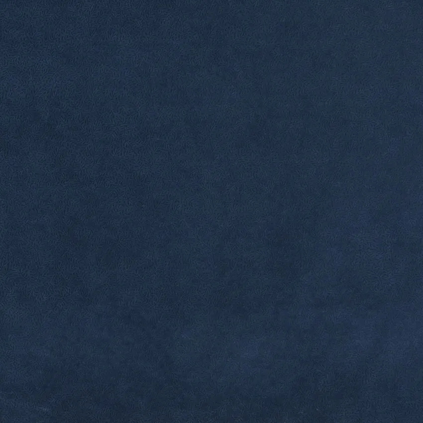 Denim Dark Blue Country Foliage Microfiber  Upholstery Fabric