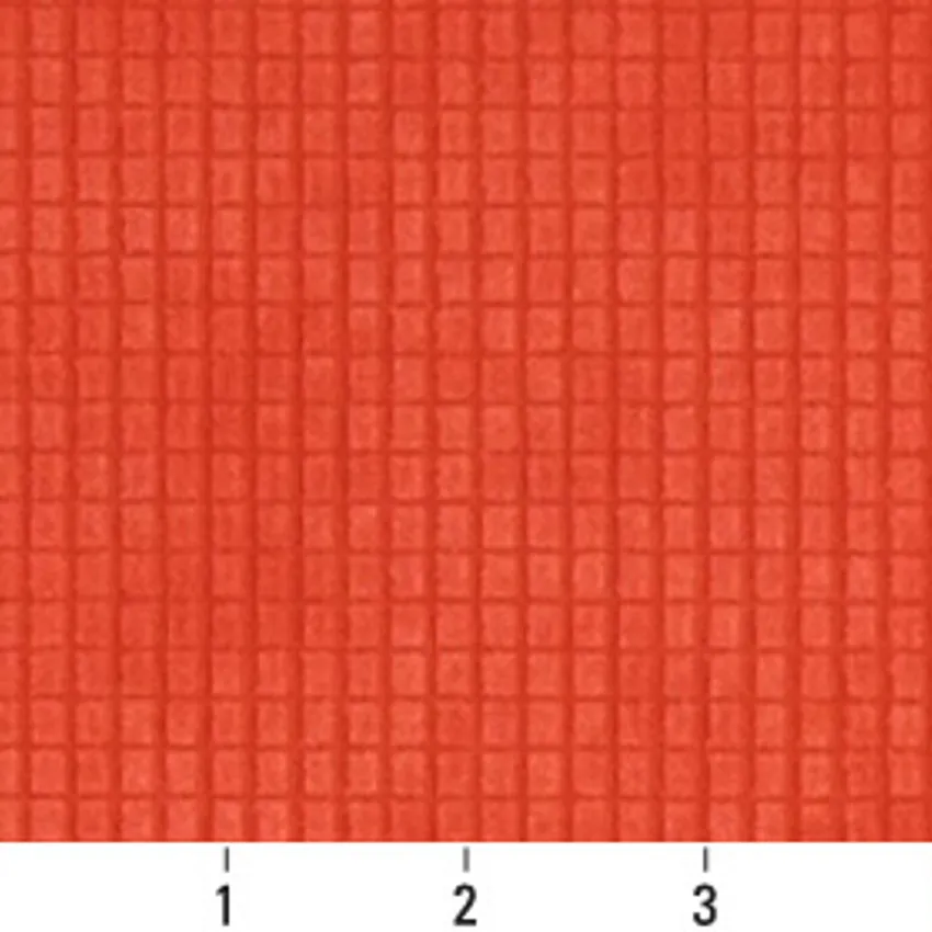 Spice Orange Coral Plain Microfiber Upholstery Fabric — Scale in inches