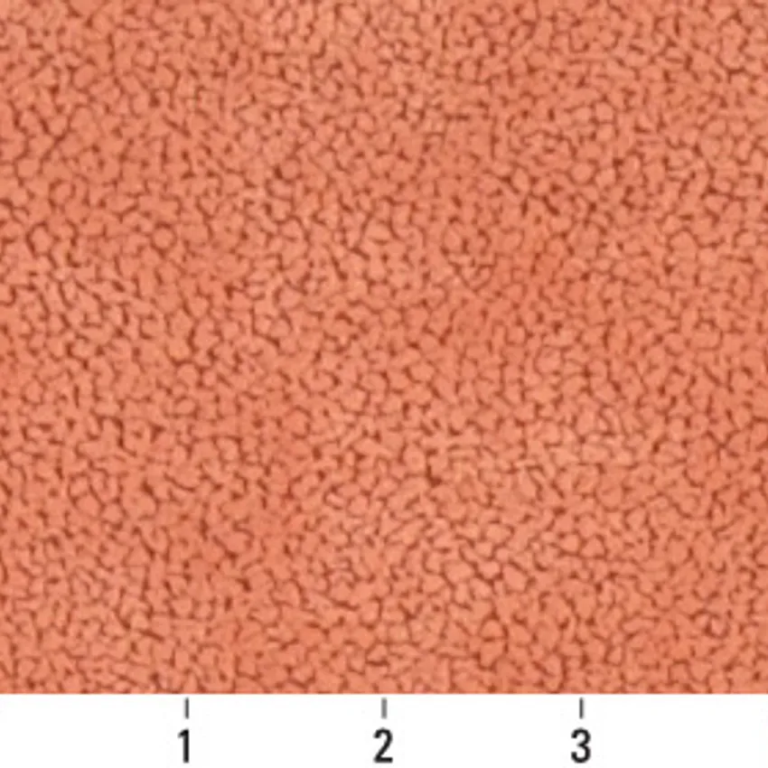 Apricot Coral Plain Microfiber Upholstery Fabric — Scale in inches