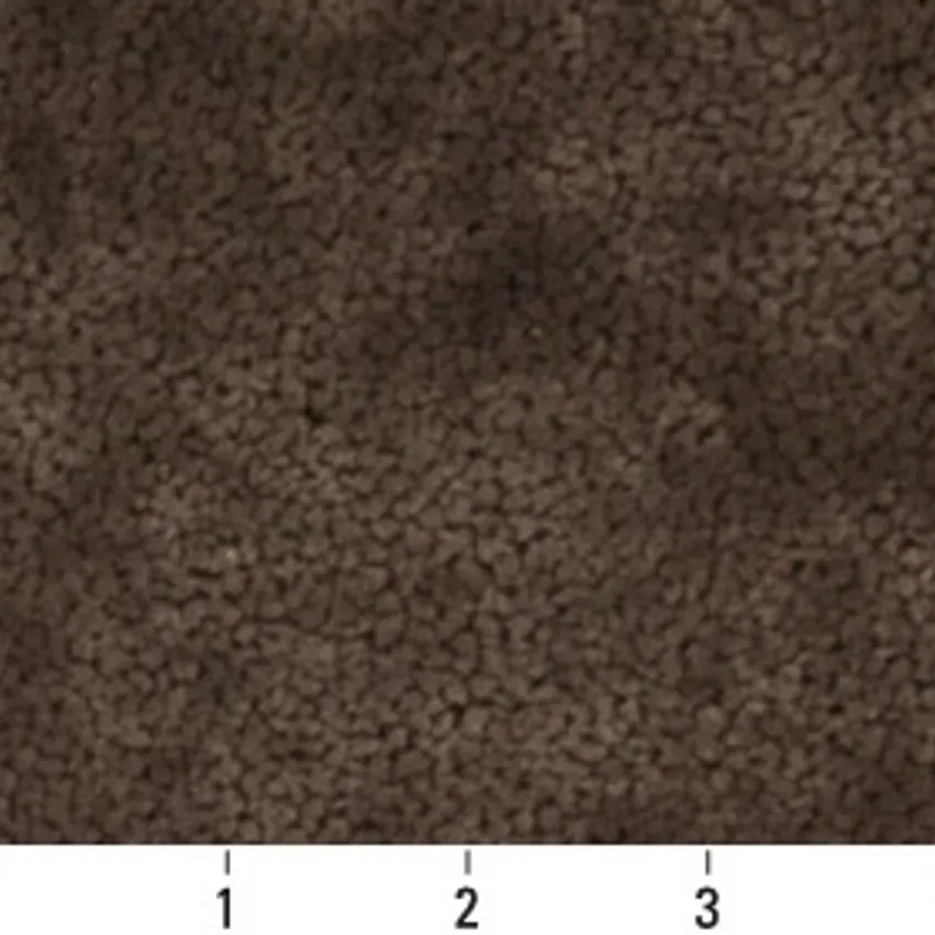 Chocolate Brown Plain Microfiber Upholstery Fabric — Scale in inches