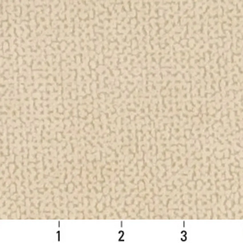 Cream Beige and White Plain Microfiber Upholstery Fabric — Scale in inches