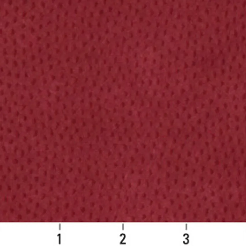 Crimson Red Burgundy Reptile Skin Look Microfiber Upholstery Fabric — Scale in inches