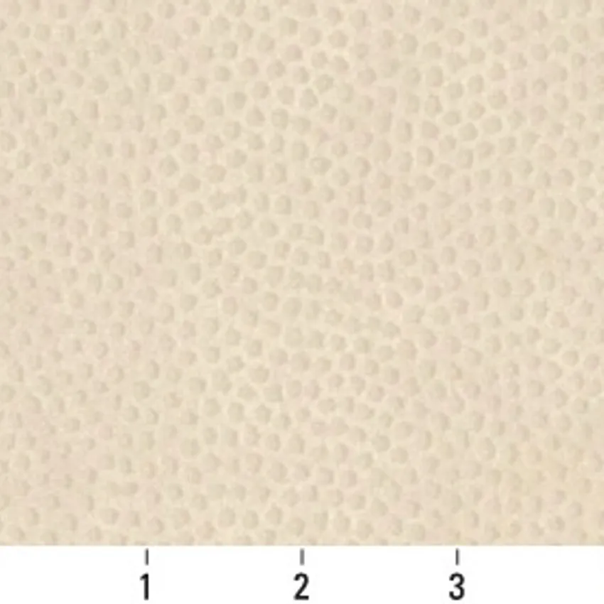 Cream White Reptile Skin Look Microfiber Upholstery Fabric — Scale in inches