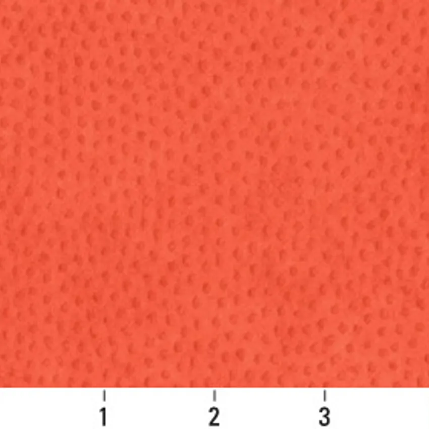 Spice Coral Plain Reptile Skin Look Microfiber Upholstery Fabric — Scale in inches