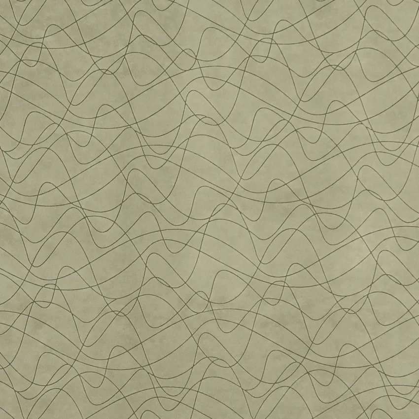 Sage Light Green Abstract  Lines Microfiber Upholstery Fabric