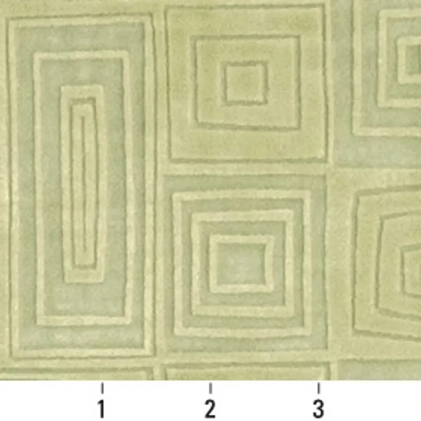 Meadow Light Green Abstract Square Collage Microfiber Upholstery Fabric — Scale in inches