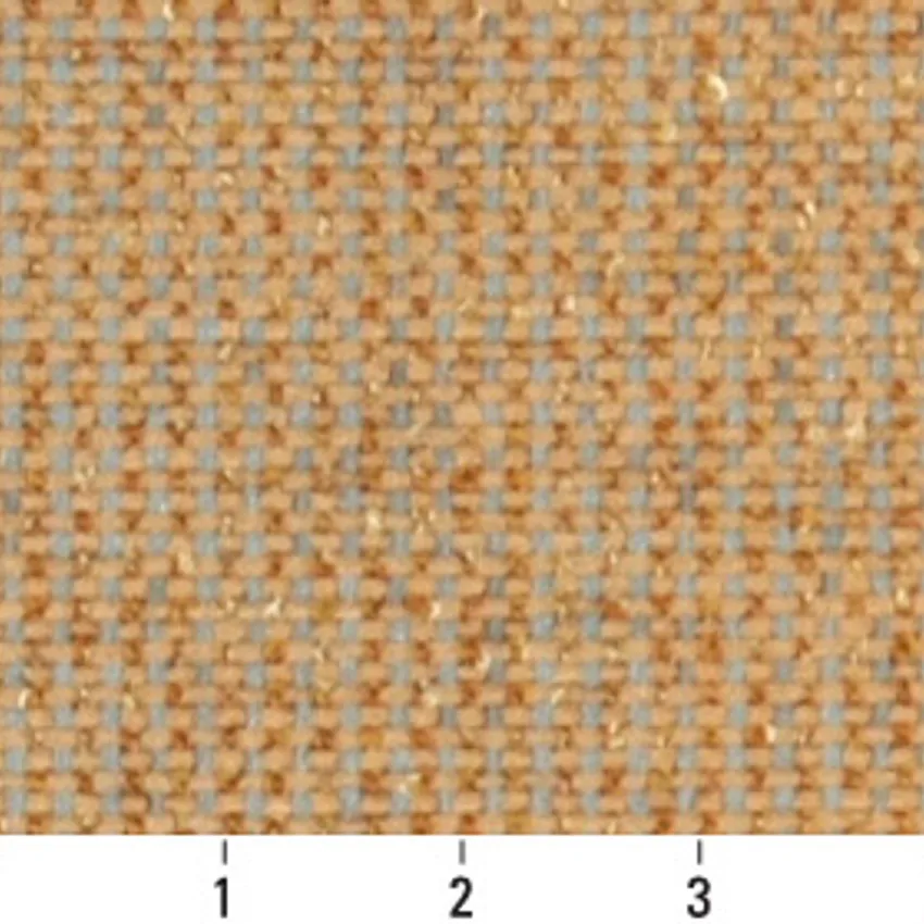 Powder Beige and Gold Plain Tweed Upholstery Fabric by the Yard — Scale in inches