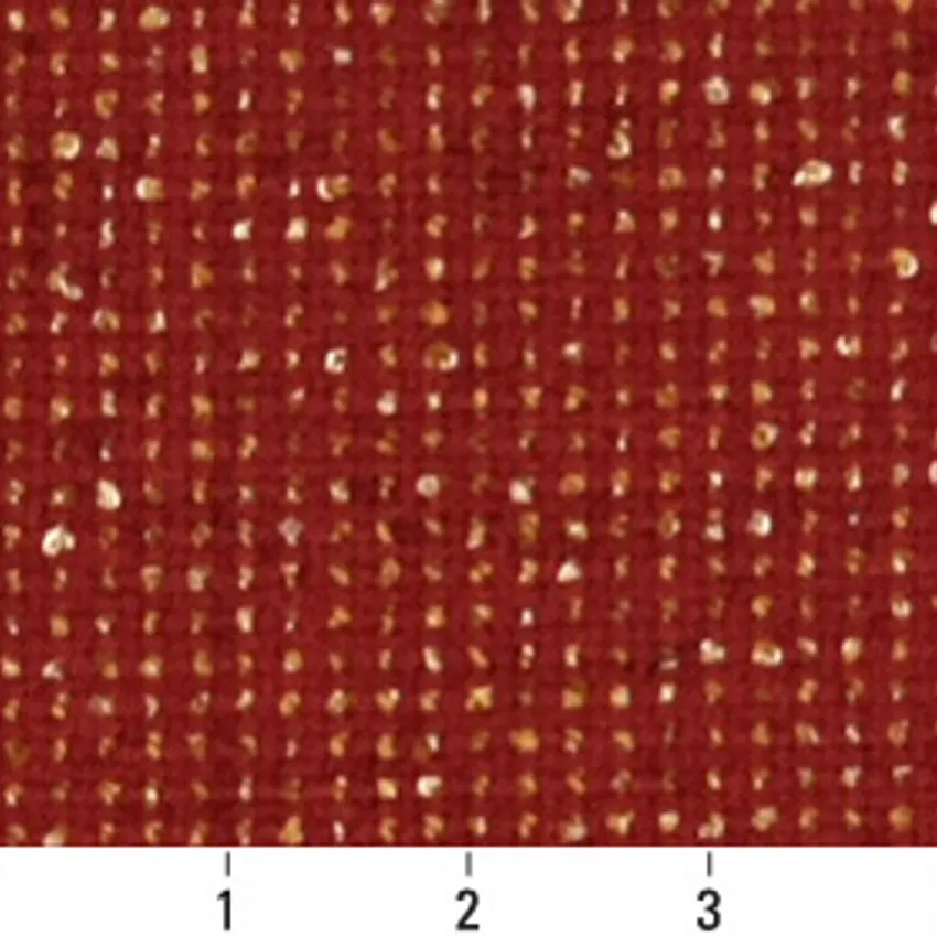 Paprika Burgundy Plain Tweed Upholstery Fabric by the Yard — Scale in inches