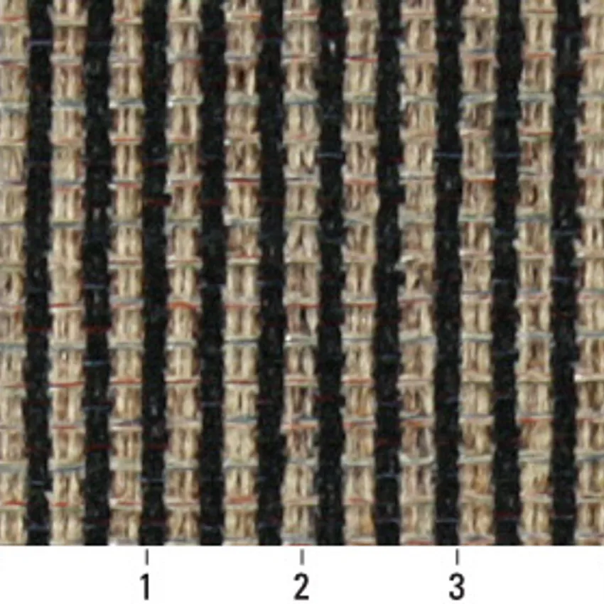 Stone Beige and Black Tweed Upholstery Fabric — Scale in inches