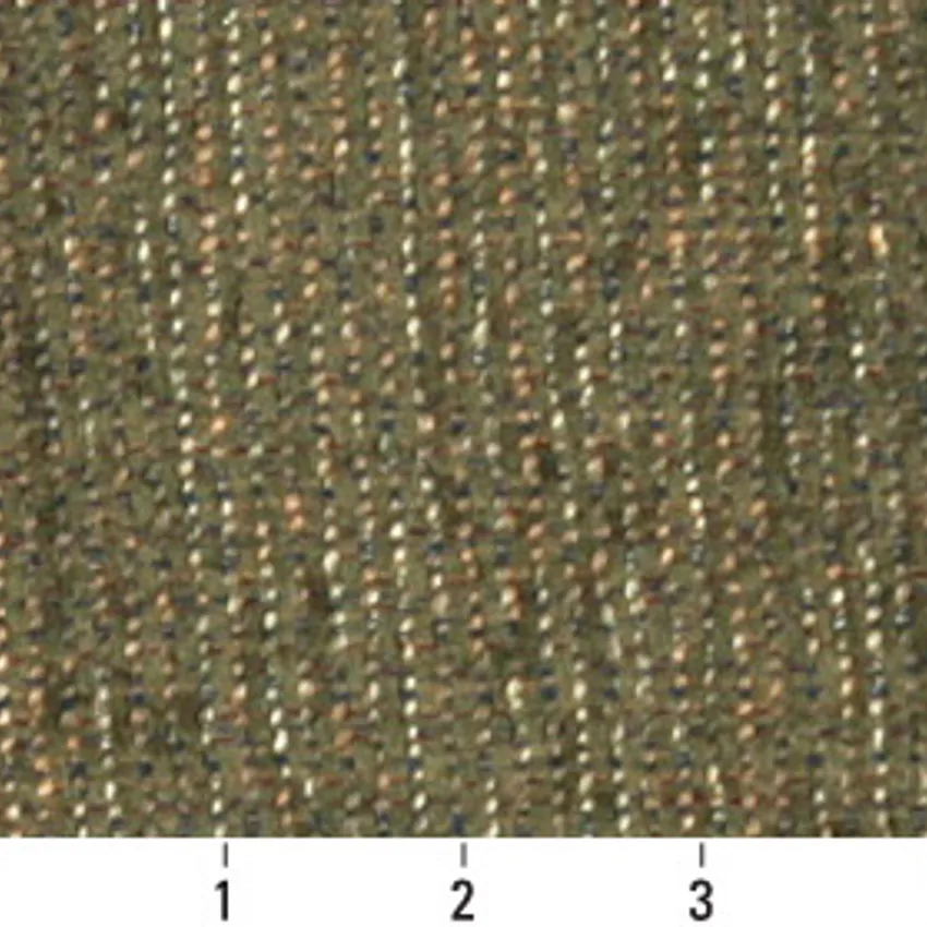 Avocado Dark Green Plain Chenille Upholstery Fabric — Scale in inches