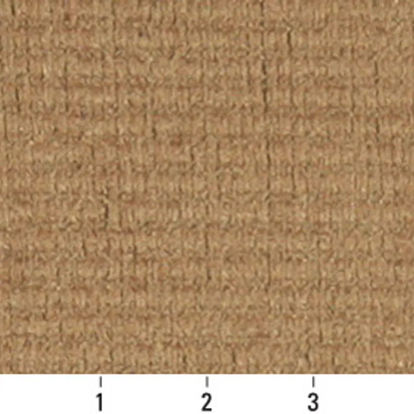 Caramel Tan Beige and Gold Plain Chenille Upholstery Fabric — Scale in inches