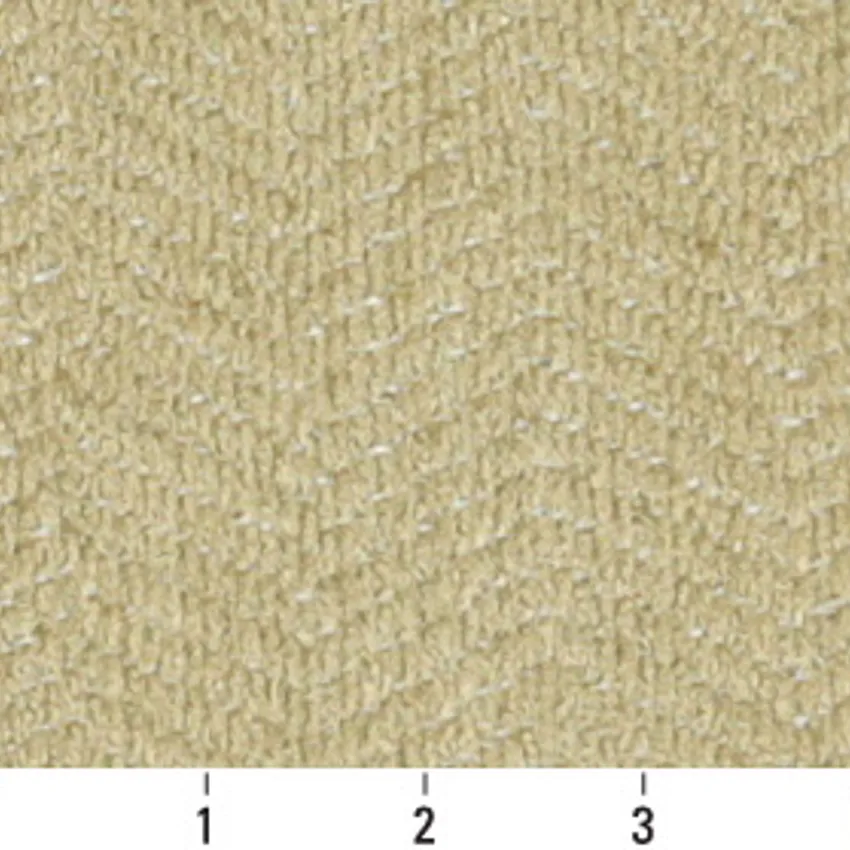Cactus Beige and Gold Plain Chenille Upholstery Fabric — Scale in inches