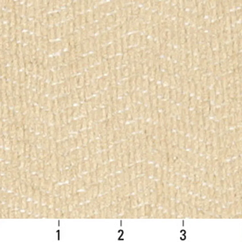 Sand Beige Plain Chenille Upholstery Fabric — Scale in inches