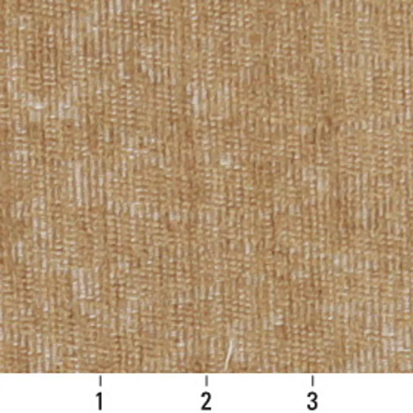 Sand Beige Plain Chenille Upholstery Fabric — Scale in inches